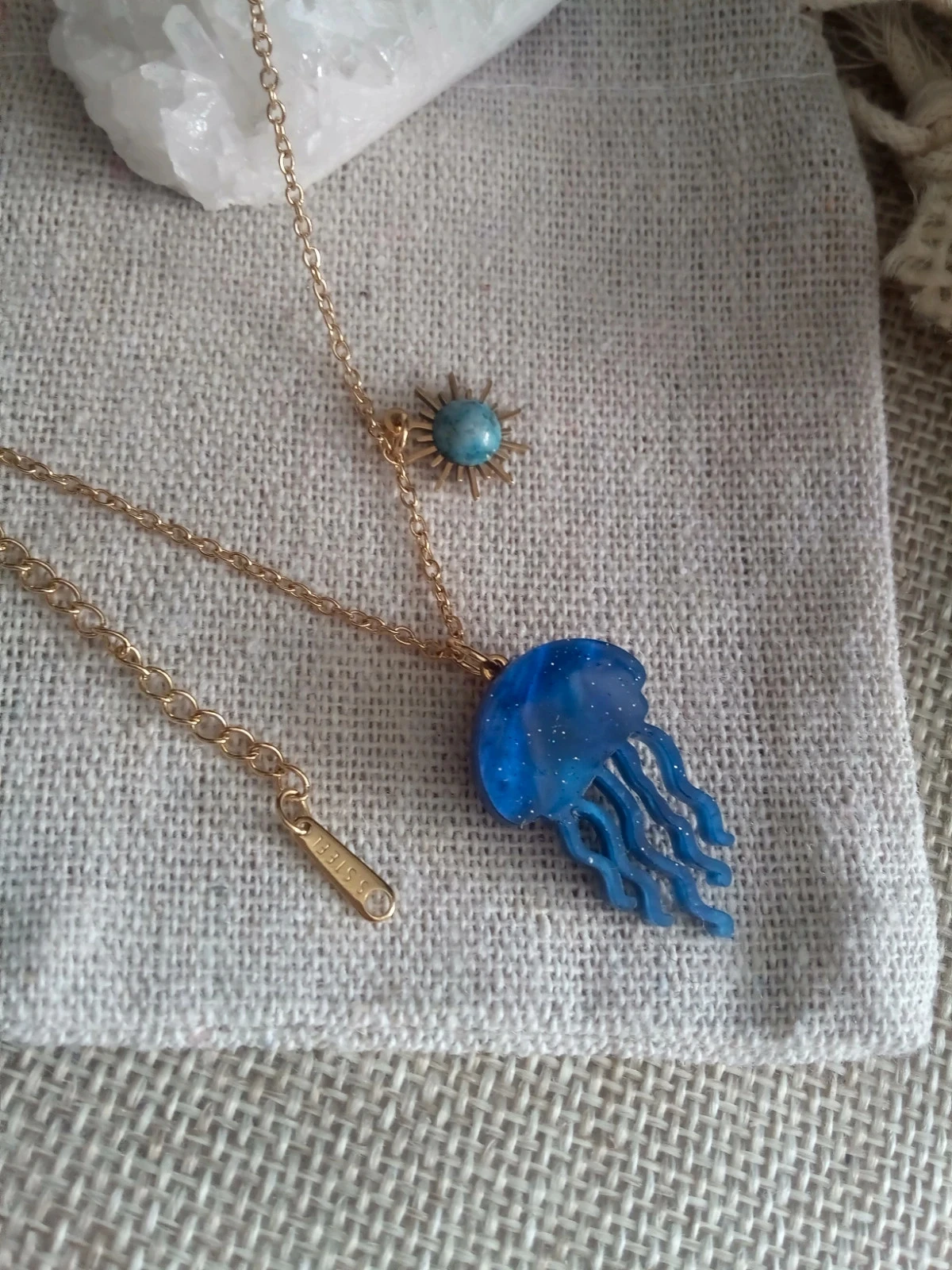 Collier pieuvre et pierre de sodalite – photo 2